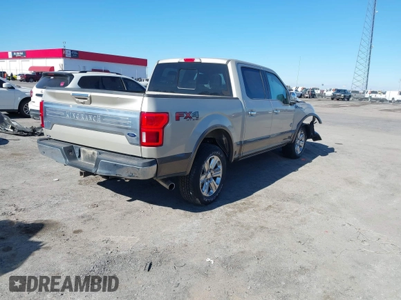 2018 Ford F-150 XL with VIN 1FTEW1E58JFB95844, listed as a IAAI auction lot 41396240 with 21,843 mi miles. Bid and sale history available at carsss.com. Image 4.