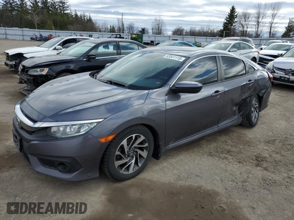 2017 Honda Civic EX with VIN 2HGFC2F87HH016523, listed as a Copart auction lot 53541115 with 156,221 mi miles and Salvage Title. Bid and sale history available at DreamBid. Image 1.