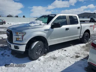 2015 Ford F-150 XLT with VIN 1FTEW1EP0FFB46758, listed as a Copart auction lot 48050225 with 106,692 mi miles and Salvage Title. Bid and sale history available at carsss.com. Image 1.