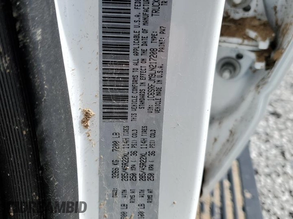 2020 Ram 1500 Laramie with VIN 1C6SRFJM9LN217208, listed as a Copart auction lot 45608515 with 80,478 mi miles and Salvage title. Bid and sale history available at DreamBid. Image 15.