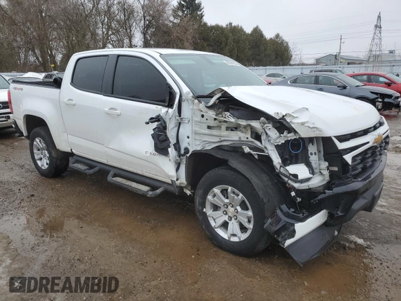 2022 Chevrolet Colorado 4WD LT with VIN 1GCGTCEN7N1263700, listed as a Copart auction lot 47091605 with 157,832 mi miles and Salvage Title. Bid and sale history available at carsss.com. Image 4.