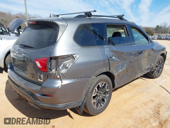 2019 Nissan Pathfinder S with VIN 5N1DR2MM3KC623917, listed as a IAAI auction lot 41661193 with 92,345 mi miles and . Bid and sale history available at DreamBid. Image 4.