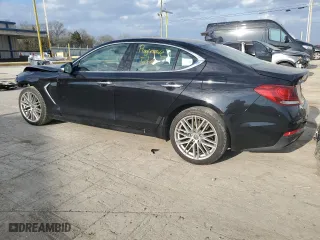 2021 Genesis G70 2.0T with VIN KMTG34LA5MU074208, listed as a Copart auction lot 46582154 with 45,911 mi miles. Bid and sale history available at carsss.com. Image 2.