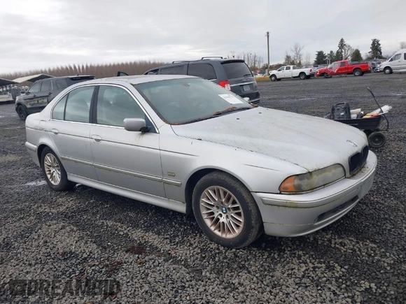 2001 BMW 5 Series 530iA with VIN WBADT63431CF04598, listed as a IAAI auction lot 41449729 with 1 mi miles. Bid and sale history available at carsss.com. Image 1.