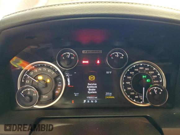 2018 Ram 1500 Rebel with VIN 1C6RR7YTXJS235443, listed as a Copart auction lot 46274185 with 175,233 mi miles and Salvage Title. Bid and sale history available at carsss.com. Image 9.