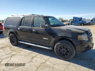 2007 Ford Expedition EL Limited with VIN 1FMFK195X7LA45105, listed as a Copart auction lot 83720814 with 165,751 mi miles and Clean Title. Bid and sale history available at carsss.com. Image 4.