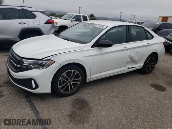 2024 Volkswagen Jetta Sport with VIN 3VWBM7BU3RM048718, listed as a Copart auction lot 60830345 with 9,129 mi miles and Salvage title. Bid and sale history available at DreamBid. Image 1.