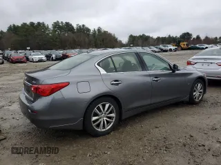 2015 Infiniti Q50 Premium with VIN JN1BV7AR1FM423058, listed as a Copart auction lot 52195215 with 94,797 mi miles and Clean Title. Bid and sale history available at carsss.com. Image 3.