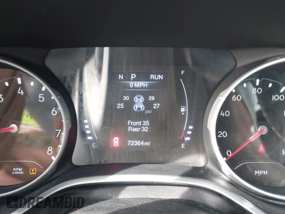 2020 Jeep Compass Latitude w/Sun/Safety Pkg with VIN 3C4NJCBB3LT257860, listed as a IAAI auction lot 41601408 with 72,364 mi miles. Bid and sale history available at carsss.com. Image 16.