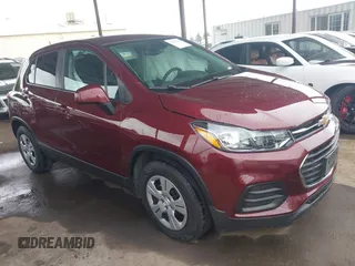 2017 Chevrolet Trax LS with VIN 3GNCJKSB9HL273738, listed as a IAAI auction lot 42046916 with 65,654 mi miles. Bid and sale history available at carsss.com. Image 1.
