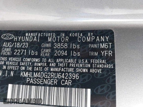 2024 Hyundai Elantra SEL z VIN KMHLM4DG2RU642396, wystawiony jako IAAI lot #42126260 z przebiegiem 15 225 mil mil oraz . Historia ofert i sprzedaży dostępna na DreamBid. Obrazek 9.