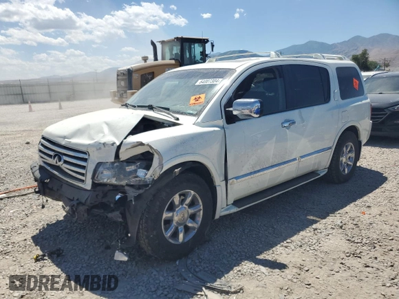 2006 Infiniti QX56 with VIN 5N3AA08C26N811121, listed as a Copart auction lot 64007304 with 0 mi miles and Salvage Title. Bid and sale history available at carsss.com. Image 1.