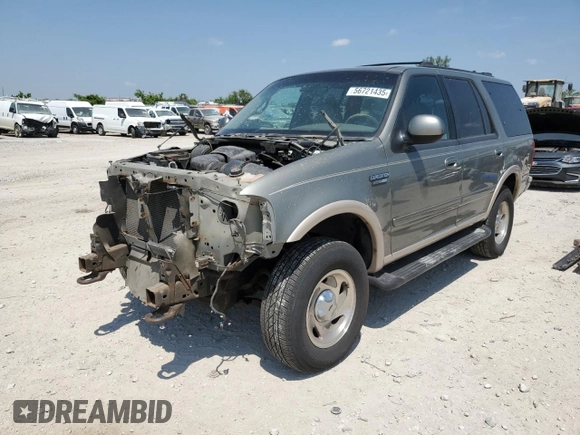 1999 Ford Expedition XLT z VIN 1FMPU18L0XLC03675, wystawiony jako Copart lot #56721435 z przebiegiem 111 652 mil mil oraz Szkoda całkowita • Salvage title. Historia ofert i sprzedaży dostępna na DreamBid. Obrazek 1.