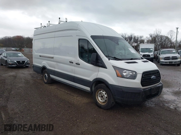 2019 Ford Transit with VIN 1FTYR3XM3KKB79919, listed as a IAAI auction lot 41882092 with 104,494 mi miles and . Bid and sale history available at DreamBid. Image 1.