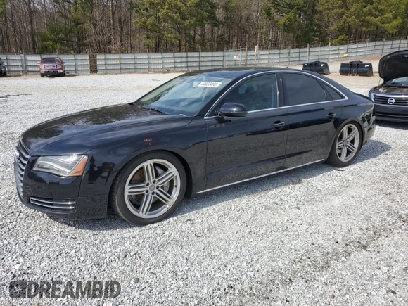 2013 Audi A8 3.0L с VIN WAUAGAFDXDN003929, выставлен на аукционе Copart как лот 44928465 с пробегом 186 921 миль миль и Списание • Salvage title. История ставок и продаж доступна на DreamBid. Изображение 1.