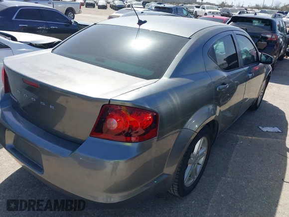 2012 Dodge Avenger SXT with VIN 1C3CDZCB9CN182697, listed as a IAAI auction lot 41734348 with 108,679 mi miles and . Bid and sale history available at DreamBid. Image 4.