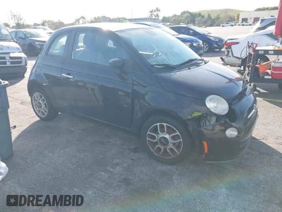 2013 FIAT 500 Pop with VIN 3C3CFFAR1DT674201, listed as a IAAI auction lot 41057297 with 108,297 mi miles. Bid and sale history available at carsss.com. Image 1.