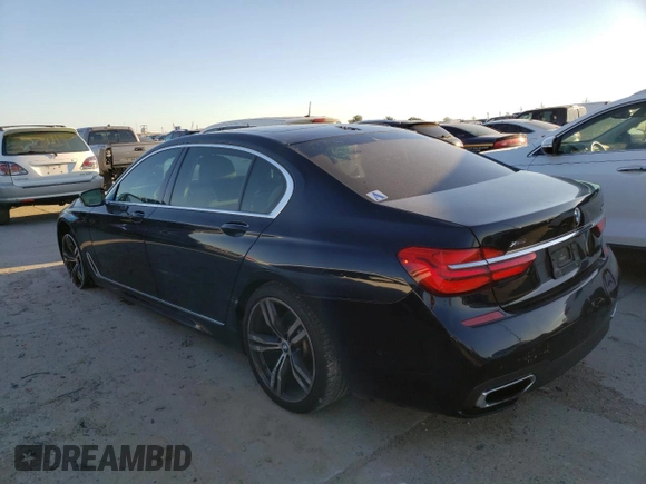 2016 BMW 7 Series 750i xDrive with VIN WBA7F2C52GG417621, listed as a Copart auction lot 72377382 with 0 mi miles. Bid and sale history available at carsss.com. Image 2.