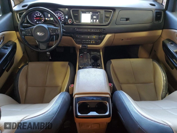 2015 Kia Sedona SX with VIN KNDMC5C14F6047550, listed as a Copart auction lot 46781034 with 136,018 mi miles and Salvage Title. Bid and sale history available at carsss.com. Image 8.