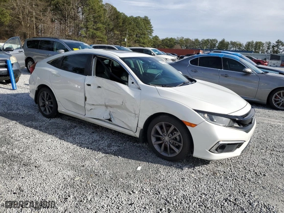 2021 Honda Civic Sedan EX-L with VIN 19XFC1F70ME005532, listed as a Copart auction lot 45128365 with 47,633 mi miles and Salvage Title. Bid and sale history available at carsss.com. Image 4.