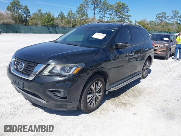 2017 Nissan Pathfinder S z VIN 5N1DR2MN8HC613384, wystawiony jako IAAI lot #41826359 z przebiegiem 138 960 mil mil oraz . Historia ofert i sprzedaży dostępna na DreamBid. Obrazek 2.