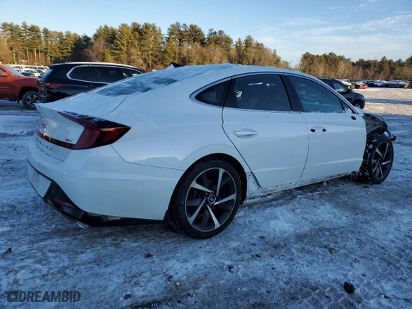 2022 Hyundai Sonata SEL Plus with VIN 5NPEJ4J28NH136624, listed as a Copart auction lot 89252425 with 66,808 mi miles and Salvage Title. Bid and sale history available at carsss.com. Image 3.