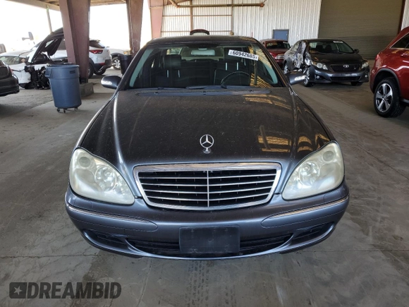 2005 Mercedes-Benz S 500 with VIN WDBNG75J05A456253, listed as a Copart auction lot 60942685 with 290,351 mi miles and Clean title. Bid and sale history available at DreamBid. Image 5.