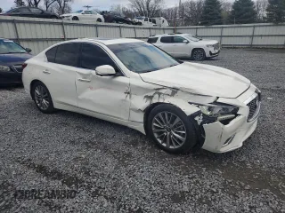 2022 Infiniti Q50 Luxe with VIN JN1EV7BR7NM340678, listed as a Copart auction lot 53838185 with 36,834 mi miles and Salvage title. Bid and sale history available at DreamBid. Image 4.