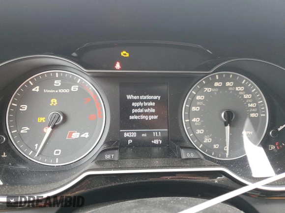 2013 Audi S4 Prestige with VIN WAUKGAFLXDA160587, listed as a Copart auction lot 51561604 with 84,320 mi miles and Non Repairable. Bid and sale history available at carsss.com. Image 9.