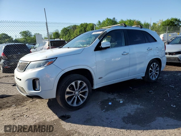 2014 Kia Sorento SX z VIN 5XYKWDA77EG522815, wystawiony jako Copart lot #56061415 z przebiegiem Nie podano mil oraz Czysty tytuł • Clean title. Historia ofert i sprzedaży dostępna na DreamBid. Obrazek 1.