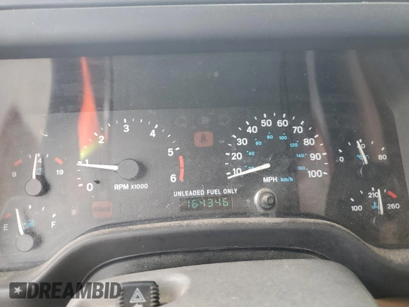 1997 Jeep Wrangler Sport with VIN 1J4FY19S2VP452229, listed as a Copart auction lot 60422775 with 164,346 mi miles and Clean title. Bid and sale history available at DreamBid. Image 9.