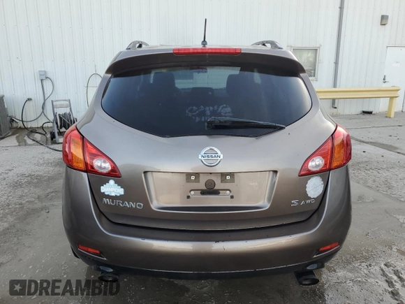 2009 Nissan Murano S with VIN JN8AZ18W09W202148, listed as a Copart auction lot 48741955 with 169,131 mi miles and Clean Title. Bid and sale history available at carsss.com. Image 6.