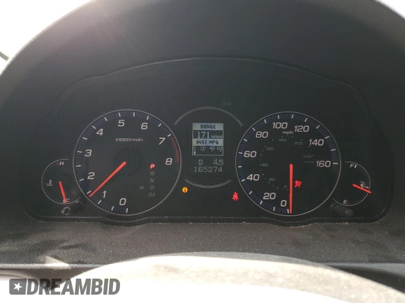 2006 Acura TSX with VIN JH4CL96876C039423, listed as a Copart auction lot 56887015 with 165,274 mi miles and Salvage title. Bid and sale history available at DreamBid. Image 9.