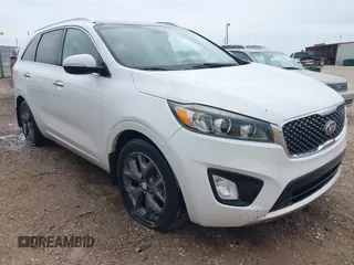 2016 Kia Sorento SXL with VIN 5XYPK4A55GG115000, listed as a IAAI auction lot 42595196 with 108,110 mi miles and . Bid and sale history available at DreamBid. Image 1.