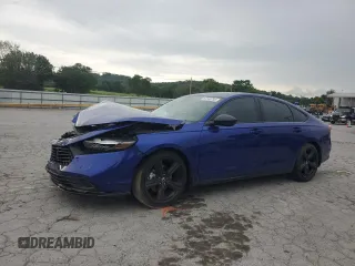 2023 Honda Accord Sport-L with VIN 1HGCY2F75PA017338, listed as a Copart auction lot 57546795 with 47,704 mi miles and Salvage title. Bid and sale history available at DreamBid. Image 1.