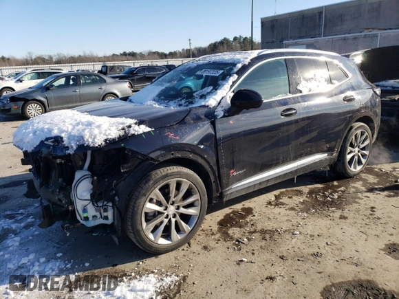 2021 Buick Envision Avenir with VIN LRBFZSR47MD065040, listed as a Copart auction lot 89197335 with 45,888 mi miles and Salvage Title. Bid and sale history available at carsss.com. Image 1.