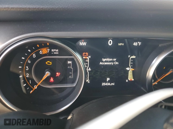 2023 Jeep Wrangler Sport S with VIN 1C4HJXDG3PW522449, listed as a Copart auction lot 41622185 with 25,436 mi miles and Salvage Title. Bid and sale history available at DreamBid. Image 9.