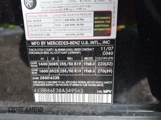 2008 Mercedes-Benz M 350 с VIN 4JGBB86E38A349563, выставлен на аукционе IAAI как лот 42338970 с пробегом 237 107 миль миль и . История ставок и продаж доступна на DreamBid. Изображение 9.