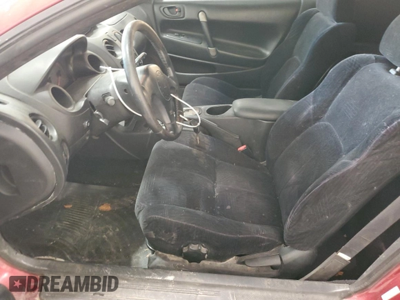 2001 Mitsubishi Eclipse with VIN 4A3AC54H51E182191, listed as a Copart auction lot 82140394 with 160,295 mi miles and Salvage Title. Bid and sale history available at DreamBid. Image 7.