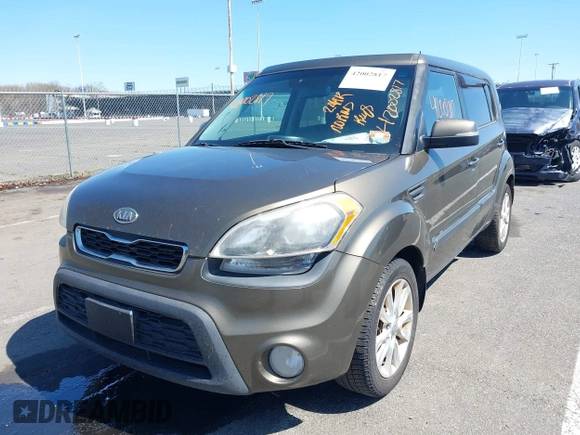 2012 Kia Soul + with VIN KNDJT2A68C7458729, listed as a IAAI auction lot 42002817 with 249,600 mi miles. Bid and sale history available at carsss.com. Image 6.