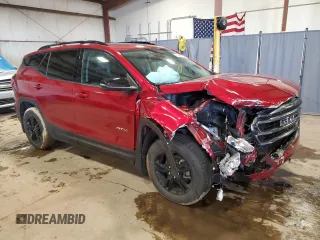 2022 GMC Terrain AT4 with VIN 3GKALYEV2NL170227, listed as a Copart auction lot 44618195 with 68,381 mi miles and Salvage Title. Bid and sale history available at DreamBid. Image 4.