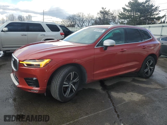 2018 Volvo XC60 R-Design with VIN LYV102RM1JB113465, listed as a Copart auction lot 46440185 with 62,646 mi miles and Salvage Title. Bid and sale history available at carsss.com. Image 1.