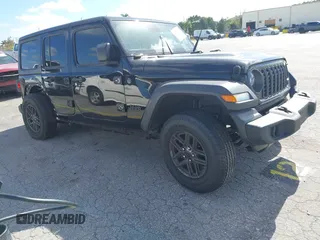 2024 Jeep Wrangler Sport S with VIN 1C4PJXDG7RW325735, listed as a IAAI auction lot 41309348 with 3,577 mi miles and . Bid and sale history available at DreamBid. Image 1.