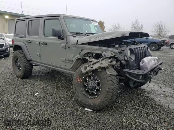 2022 Jeep Wrangler Unlimited Willys with VIN 1C4HJXDM1NW241284, listed as a Copart auction lot 83336744 with Not Provided miles and Salvage Title. Bid and sale history available at DreamBid. Image 11.
