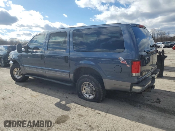2003 Ford Excursion XLT with VIN 1FMNU41S73EB25176, listed as a Copart auction lot 79601554 with 326,945 mi miles and Salvage Title. Bid and sale history available at DreamBid. Image 2.