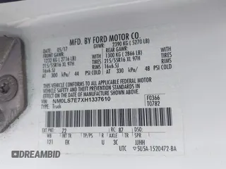 2017 Ford Transit Connect XL с VIN NM0LS7E7XH1337610, выставлен на аукционе IAAI как лот 42306760 с пробегом 60 094 миль миль и . История ставок и продаж доступна на DreamBid. Изображение 8.