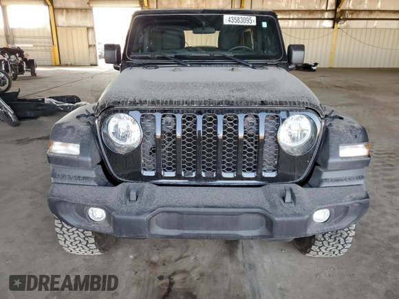 2024 Jeep Wrangler Sport S with VIN 1C4PJXDN3RW107256, listed as a Copart auction lot 43583095 with 17,210 mi miles and Salvage title. Bid and sale history available at DreamBid. Image 5.