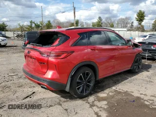 2023 Infiniti QX50 Sport with VIN 3PCAJ5FB8PF115450, listed as a Copart auction lot 44619754 with 29,605 mi miles and Salvage Title. Bid and sale history available at DreamBid. Image 3.