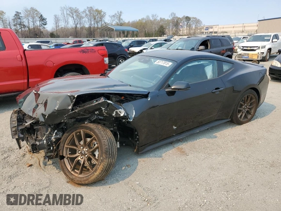 2024 Ford Mustang EcoBoost with VIN 1FA6P8TH5R5121733, listed as a Copart auction lot 50717815 with 9,748 mi miles and Salvage Title. Bid and sale history available at carsss.com. Image 1.