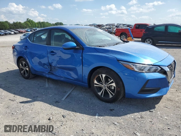 2023 Nissan Sentra SV z VIN 3N1AB8CV7PY319595, wystawiony jako Copart lot #56161865 z przebiegiem 19 755 mil mil oraz Szkoda całkowita • Salvage title. Historia ofert i sprzedaży dostępna na DreamBid. Obrazek 4.